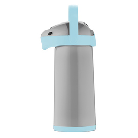 Pumpisolierkanne AIRPOT 1,9 ltr blau grau glänzend Vakuum-Hartglas Druckverschluss  H 370 mm Produktbild