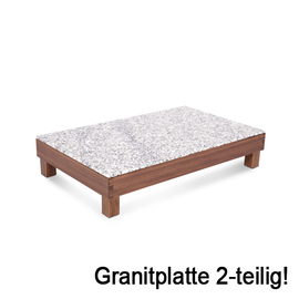 Buffetplatte GN 1/1 NATURE Holz | Granitplatte hell | kühlbar Produktbild